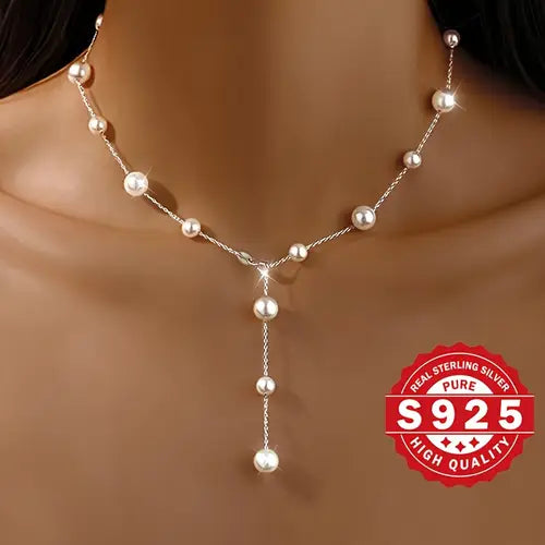 Elegant Hypoallergenic S925 Sterling Silvery Adjustable Necklace for Women